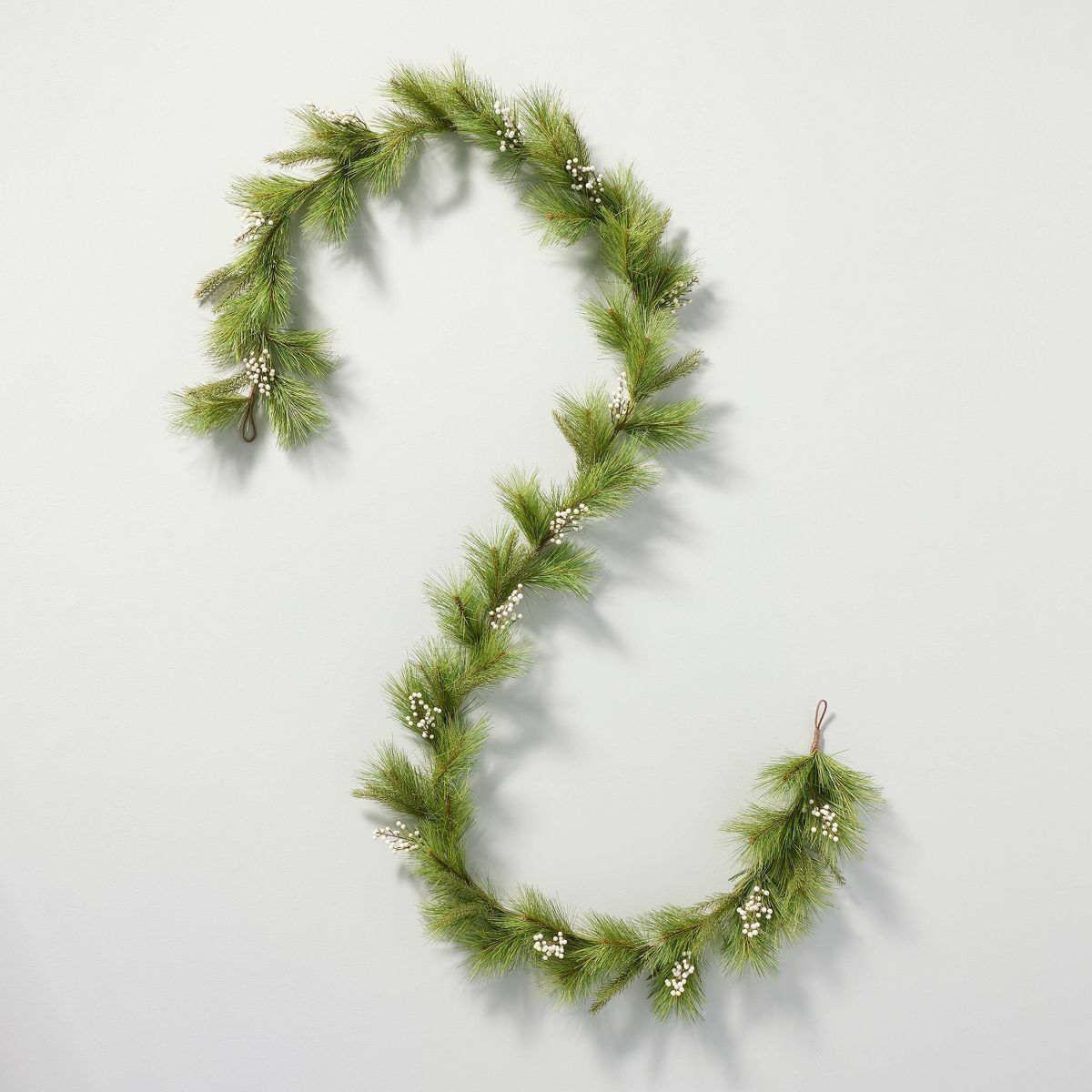 12' Faux Needle Pine & Snowberry Christmas Garland - Hearth & Hand™ with Magnolia | Target