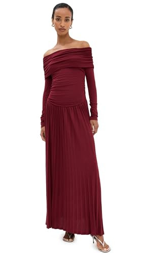 Lioness Women's Field of Dreams Long Sleeve Maxi Dress, Burgundy, Red, L | Amazon (US)