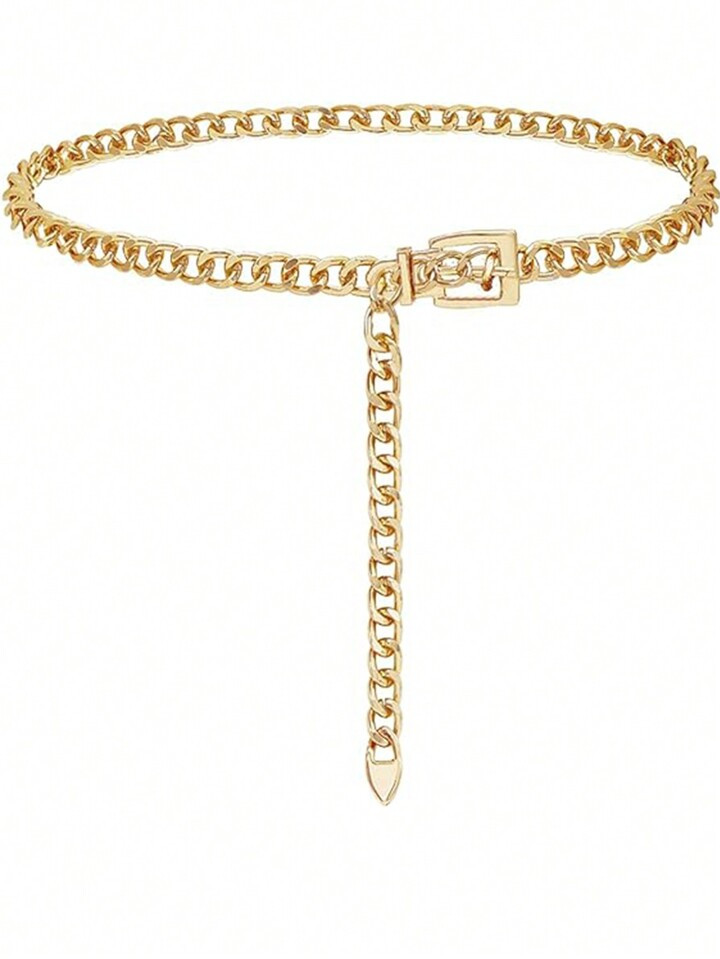 Elegant 1pc Women's Gold Color Simple Thick Chain Fashion Body Chain Y2k Punk Style Decorative Dr... | SHEIN