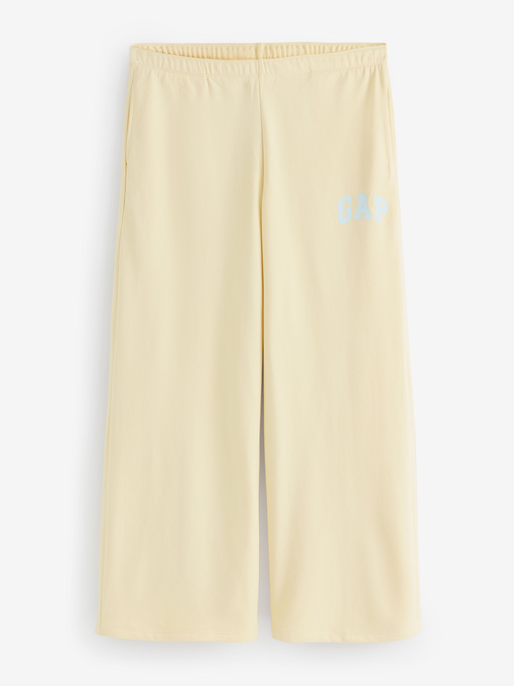 Yellow Logo French Terry Wide Leg Joggers | Gap | GAP UK