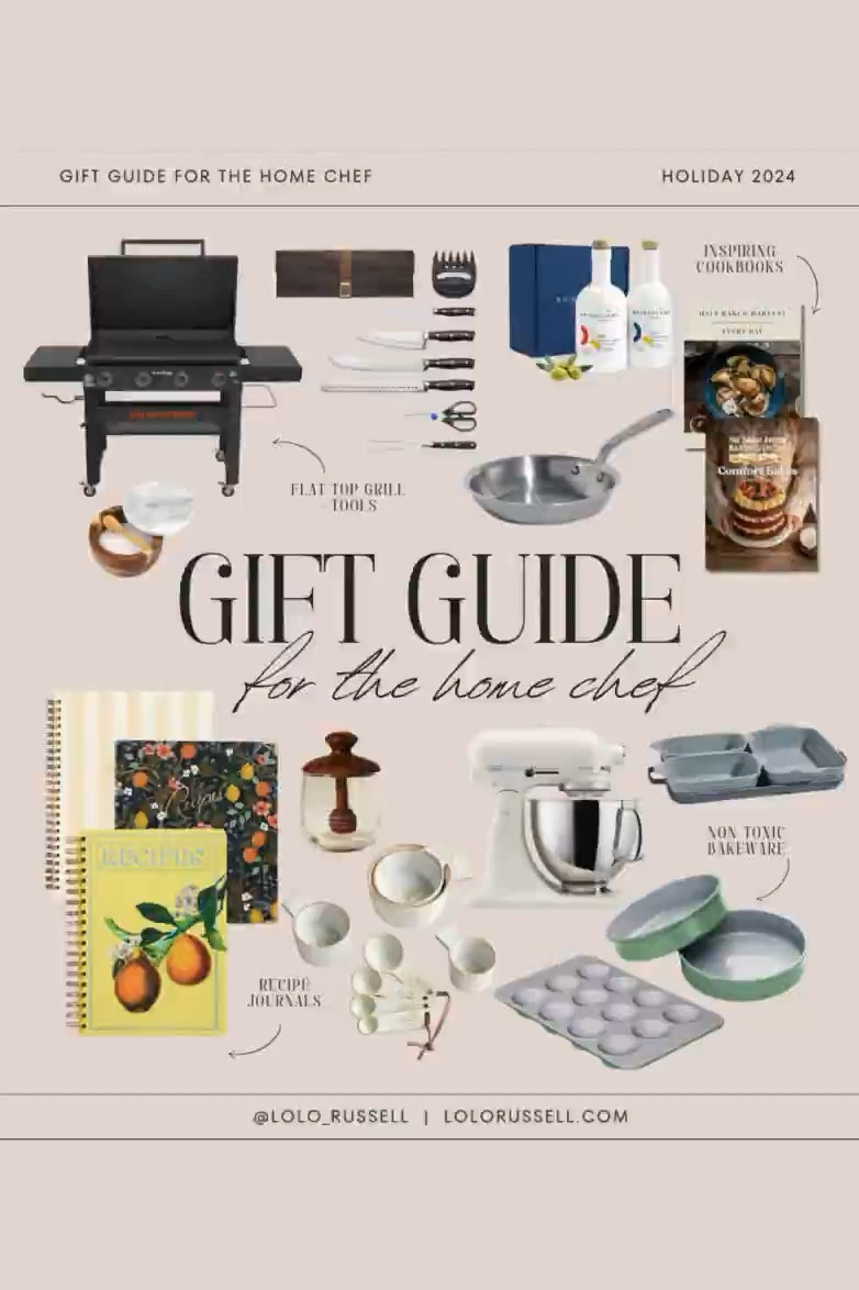 Holiday gift ideas for the home chef and baker in your life. Includes grilling tools, non toxic cookware, bakeware, recipe journals and more  

#LTKHome #LTKHoliday #LTKGiftGuide