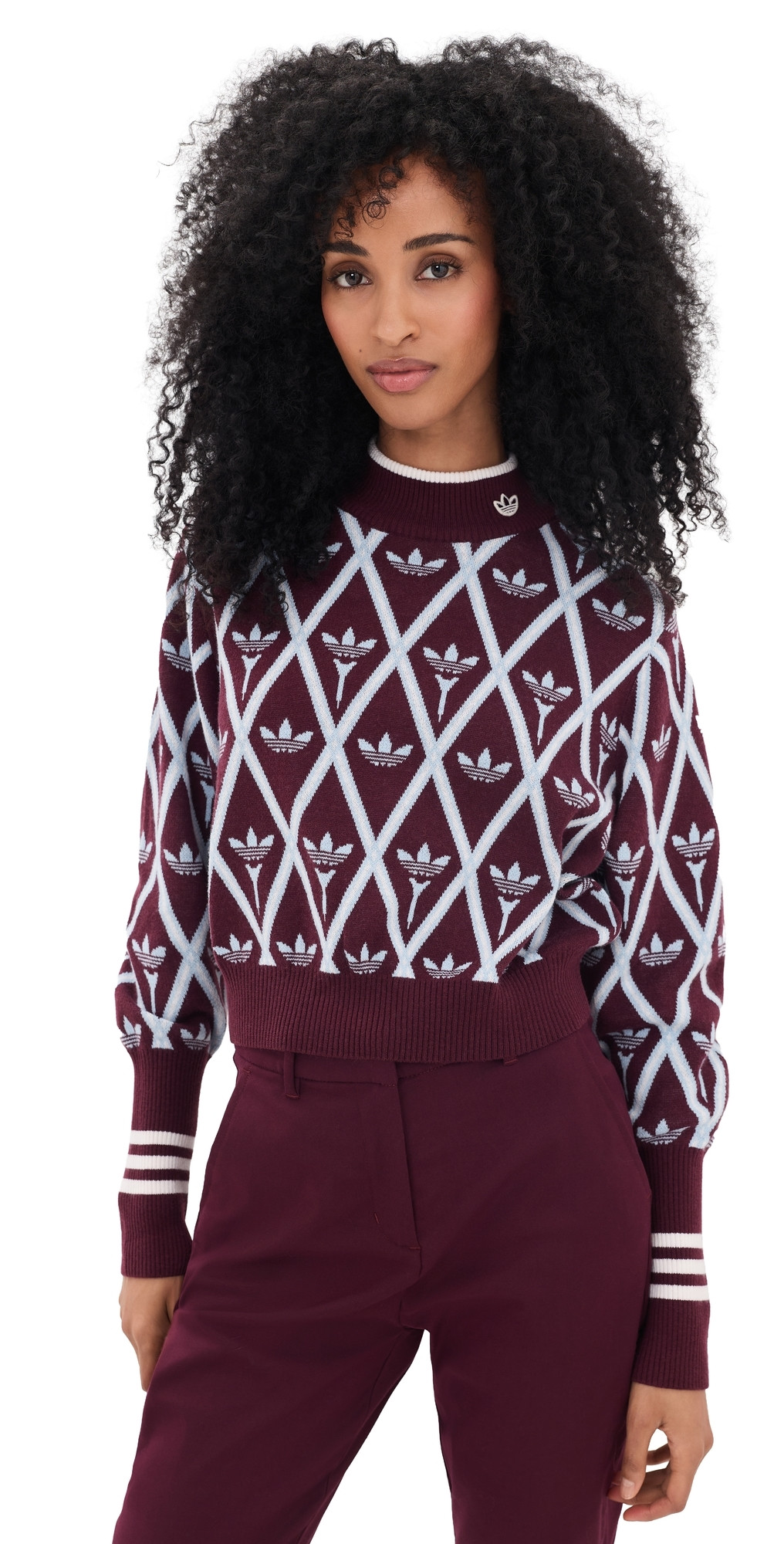 Adidas Golf Originals Trefoil Turtleneck Maroon S | Shopbop