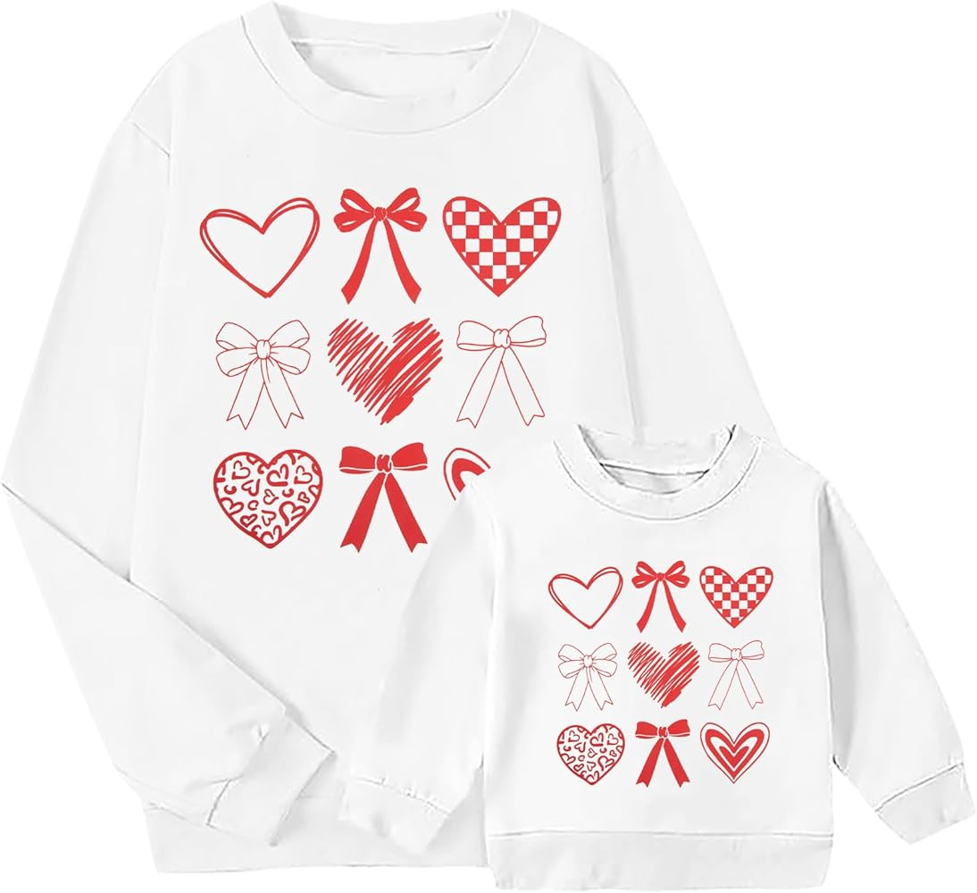 ASTANFY Sudaderas de San Valentín con corazón para mujer, trajes de San Valentín para mamá y ... | Amazon (US)