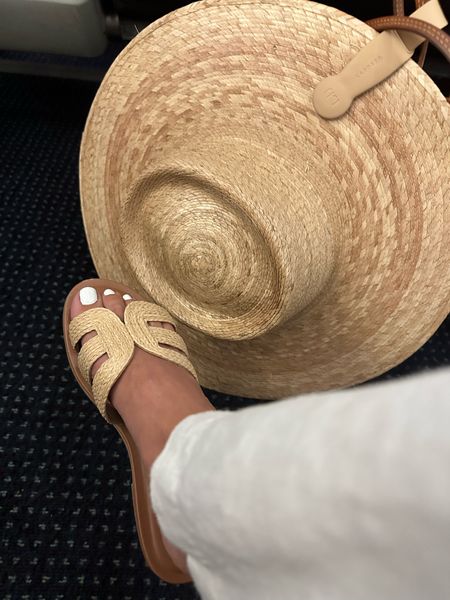 I’ve been wearing these raffia slides from Amazon on repeat - they are comfy and run tts. Wearing them here with a dress, but have also worn them to the pool. Amazon slides, Amazon sandals, raffia sandals, summer sandals, summer shoes, shoe trend, summer vacation, beach hat, straw hat, travel, hat clip, 4th of July. Callie Glass @glass_alwaysfull 


#LTKtravel #LTKSeasonal #LTKshoecrush