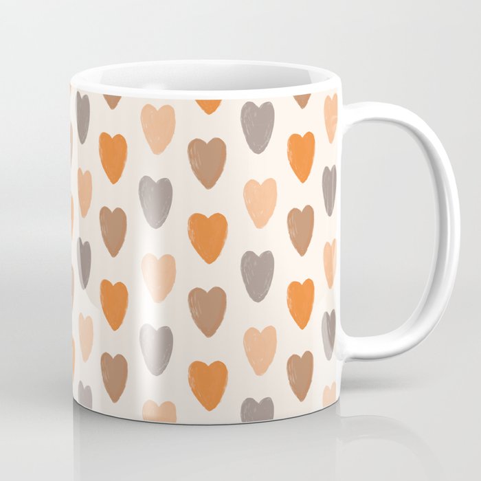 Multicolor Hearts Pattern Coffee Mug by rochelleraedesign | Society6