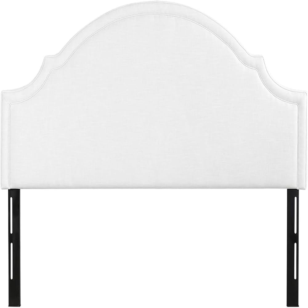 Jennifer Taylor Home Catherine Upholstered Queen Headboard, Antique White Woven | Amazon (US)