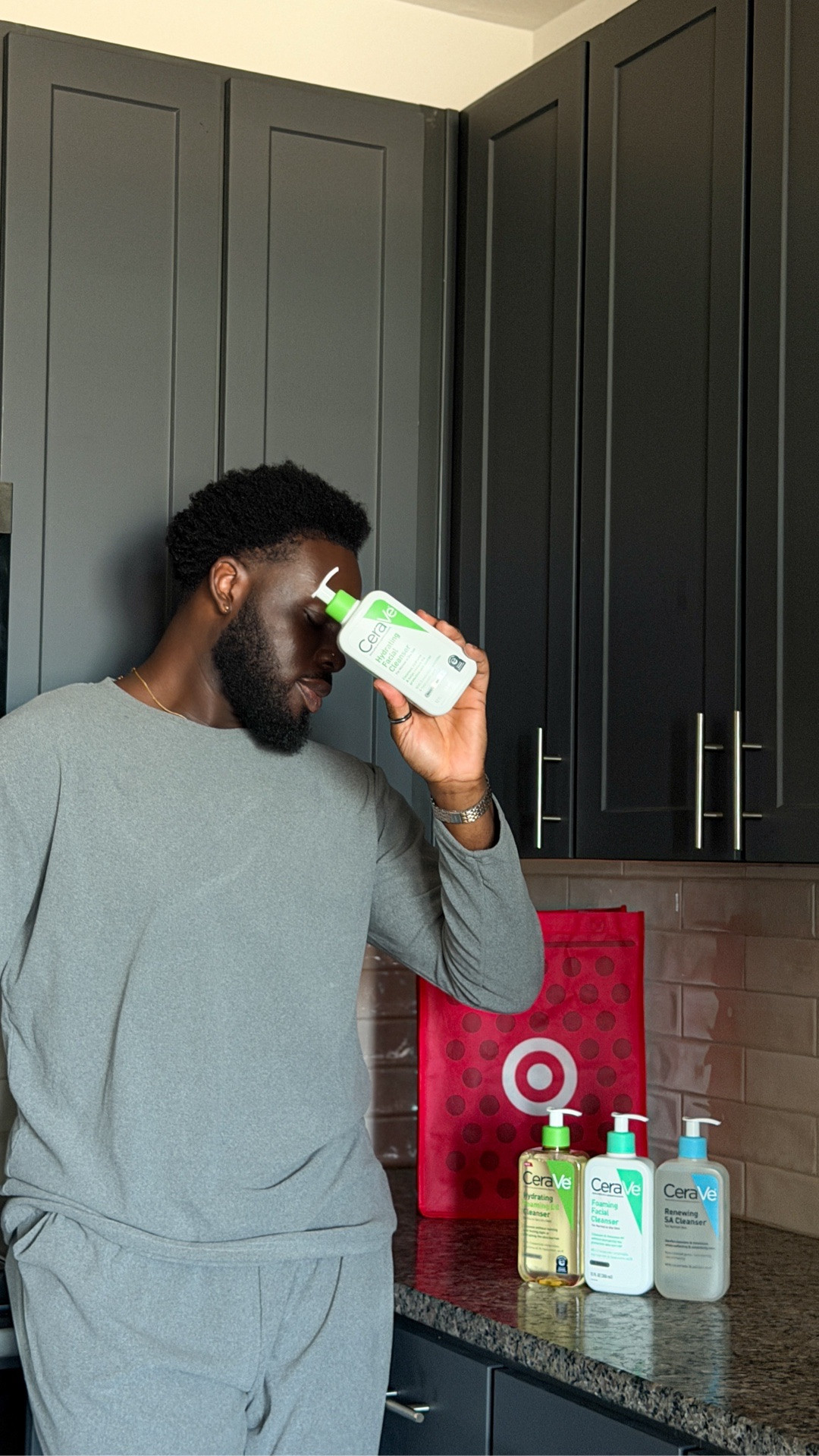 #ad My skincare reset after a long day in the kitchen.

CeraVe cleansers are dermatologist recommended and made with three essential ceramides to help support the skin barrier, and there’s a formula for every skin type.

You can find these at @Target and Target Circle has 20% off CeraVe cleansers April 5–11
@Target  @cerave
#TargetPartner #target #ceravepartner
