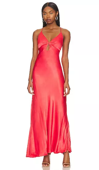 Coral red clearance gown