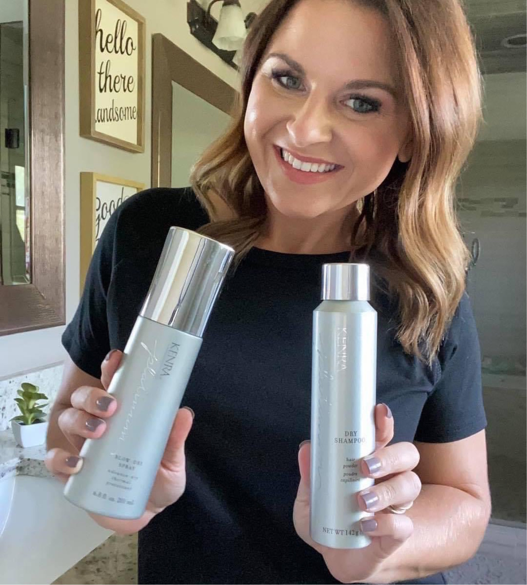 If you’ve followed me for awhile, you already know I LOVE Kenra products. This blow dry spray was something I held off on for awhile because of the price, but I finally caved and oh.my.goodness!!! First off, it’s the best thing I’ve ever smelled! It cuts drying time down and is a heat protectant! It also leave my hair shiny! I absolutely love this stuff! My dry shampoo is also amazing! 

#LTKbeauty #LTKGiftGuide #LTKHoliday