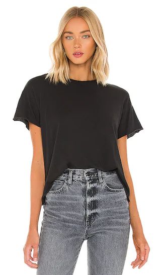 The Crop Tee in Almost Black | Revolve Clothing (Global)