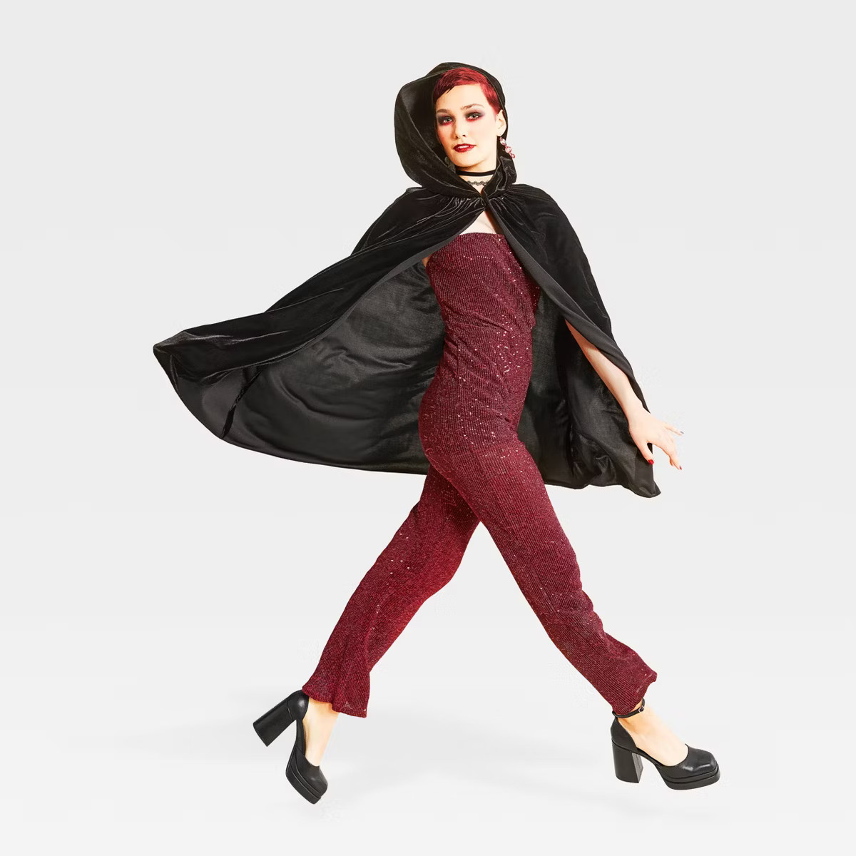 Adult Velvet Black Halloween Costume Cape One Size Fits Most - Hyde and EEK! Boutique™ | Target