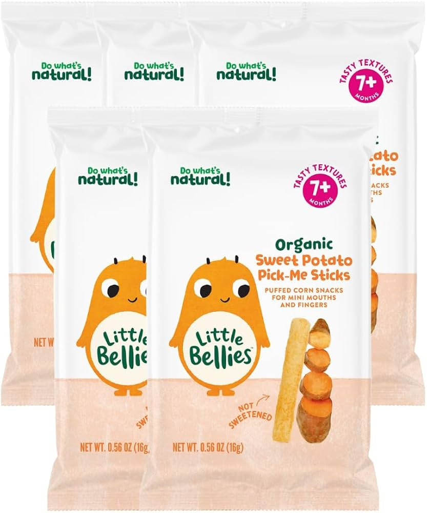 Little Bellies Organic Sweet Potato Pick-me Sticks - Pack of 5 | Amazon (US)