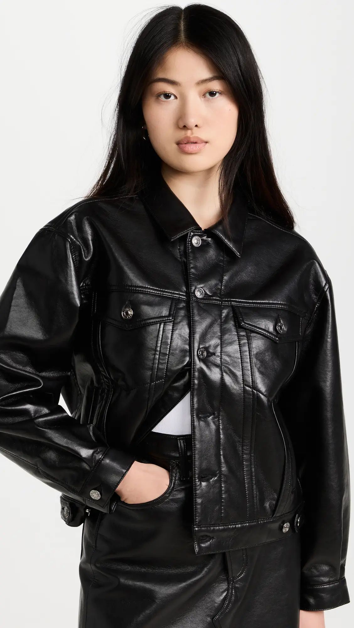 Recycled Leather Charli Jacket In Detox | Shopbop