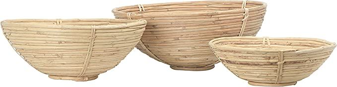 Bloomingville Natural Hand-Woven Cane, Set of 4 Bowl | Amazon (US)