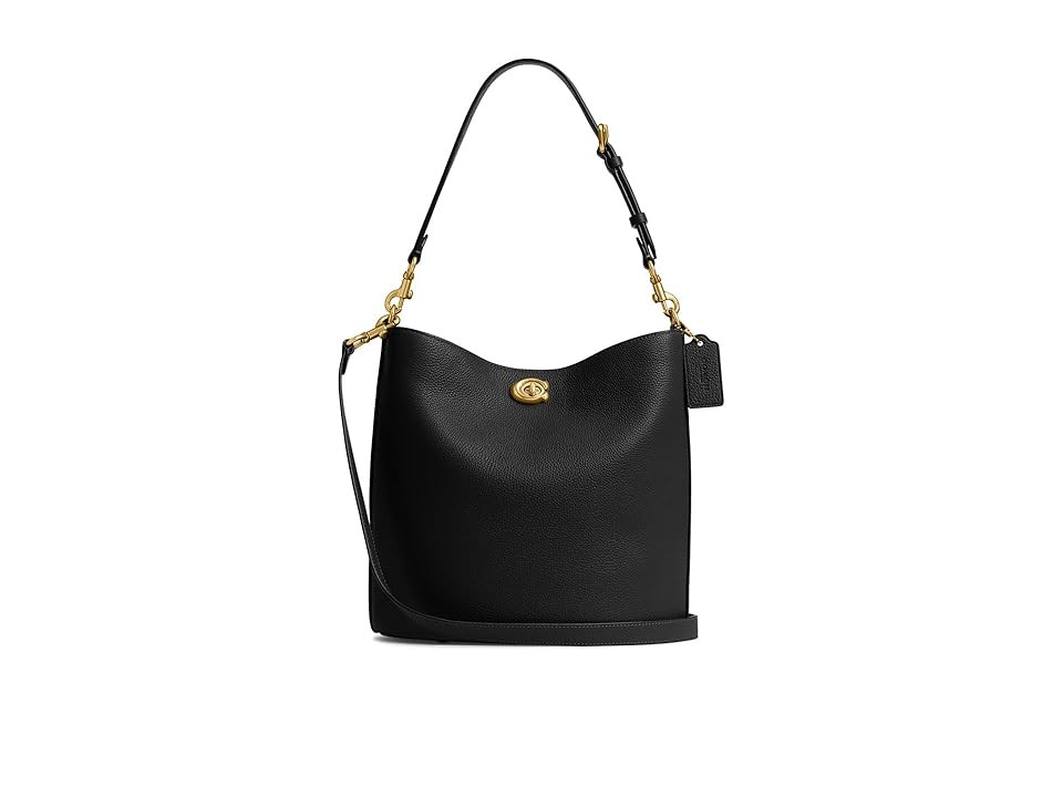 COACH Willow Soft Bucket Bag Women's Handbags Black, Leather/Polyester | Zappos