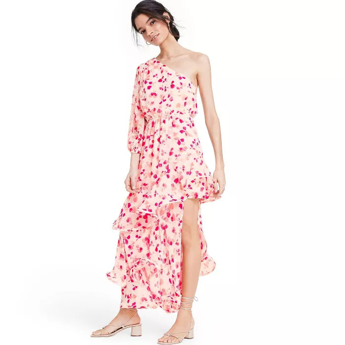Floral One Shoulder Ruffle Dress - ALEXIS for Target Pink | Target