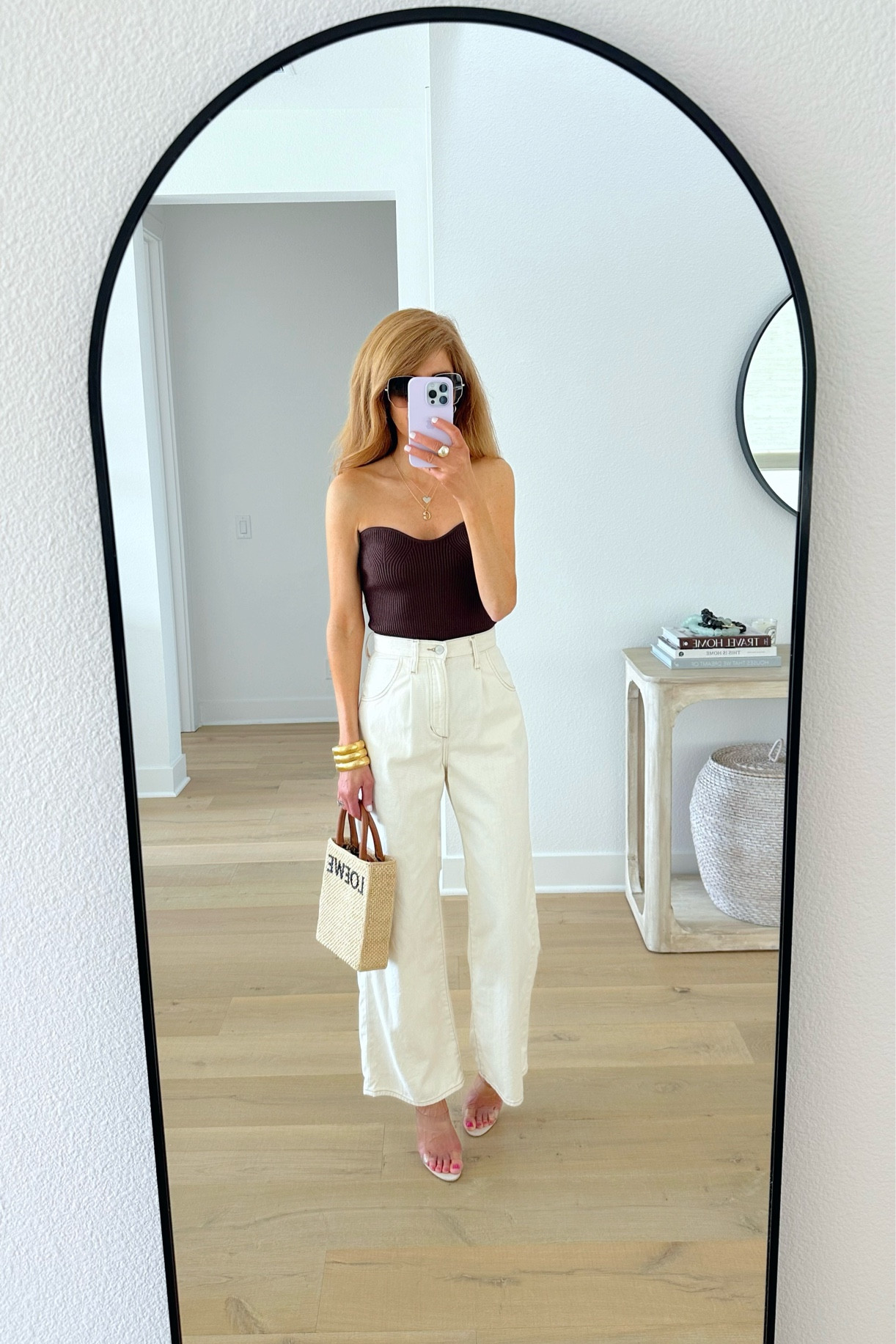 Tube top, joes trouser jeans, schutz heels on sale code style
Wearing normal size in each

#LTKsalealert #LTKshoecrush #LTKSeasonal