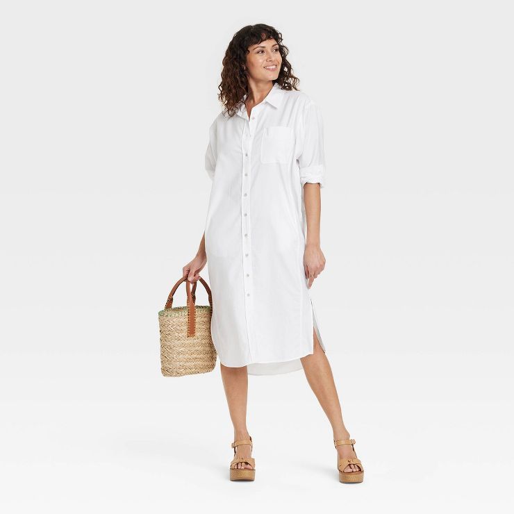 Women's Long Sleeve Button-Down Shirtdress - Universal Thread™ | Target