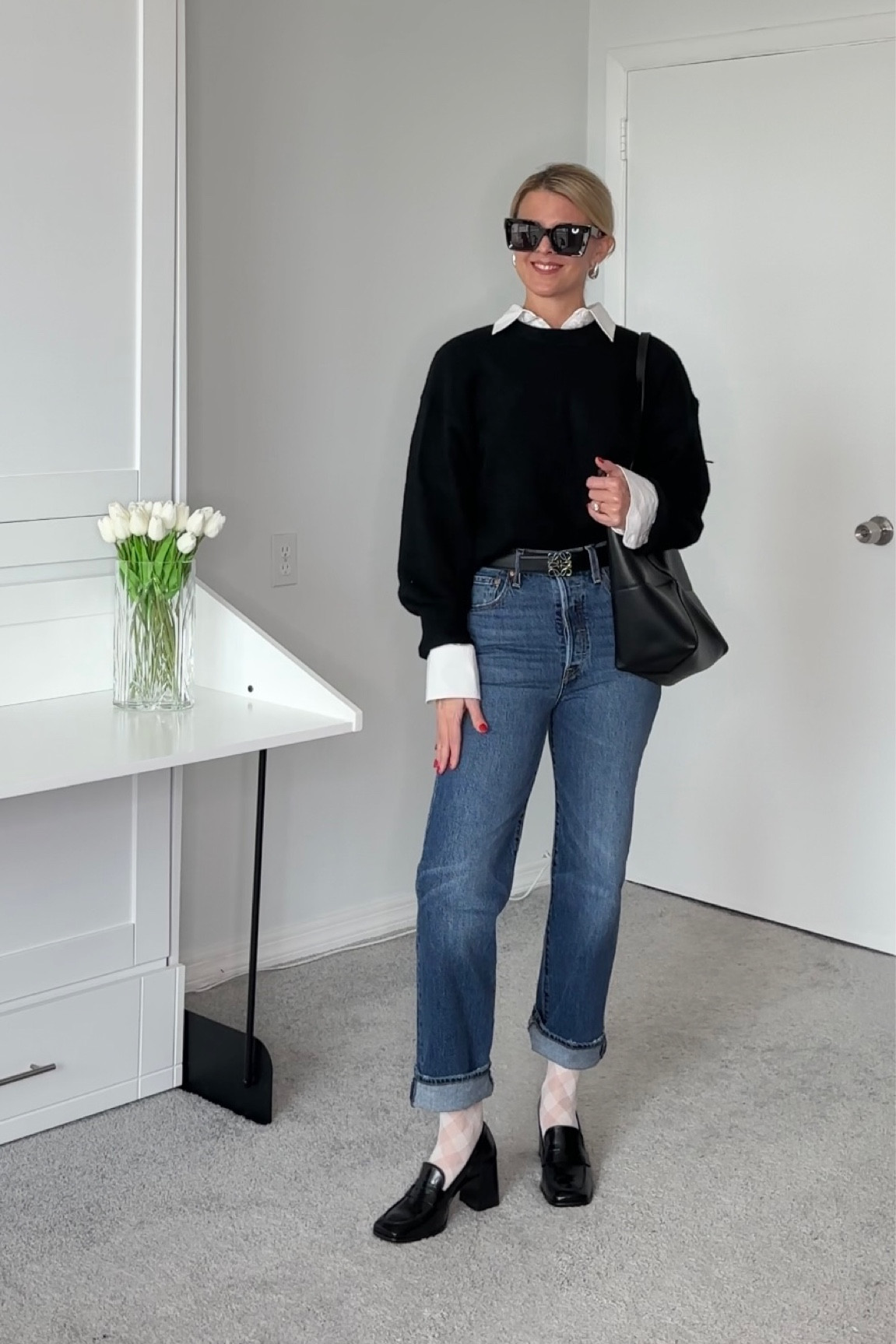 I'm 5'4 and this exact pair was just a little long on me, they intersected my ankles rather then falling above them, so I cuffed them.    
True to size.    

Reformation shoes i go with my true size.  Which is a 7 (24cm).   In closed toe shoes I often size up to 7.5, however in reformation the 7 is the correct size.   

All else true to size 

#LTKover40 #LTKfindsunder100 #LTKSeasonal