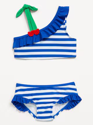 One-Shoulder Printed Ruffle-Trim Swim Set for Toddler Girls | Old Navy (US)