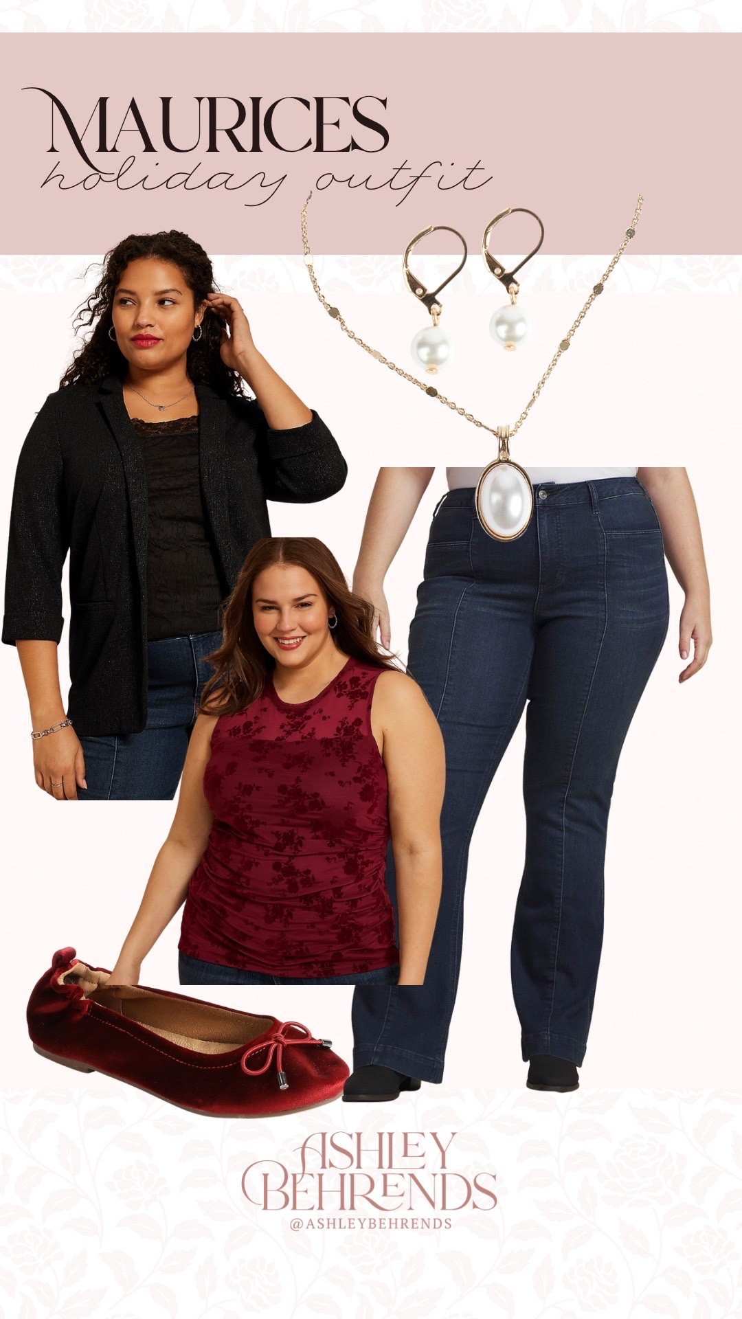 Maurices is one of my favorite places for all the gorgeous, on trend plus size friendly finds and this holiday outfit is so good. I love these jeans paired with the pops of burgundy and sparkly black blazer. 
Plus size friendly outfit inspo, holiday outfit inspo 

#LTKPlusSize #LTKFindsUnder50 #LTKHoliday