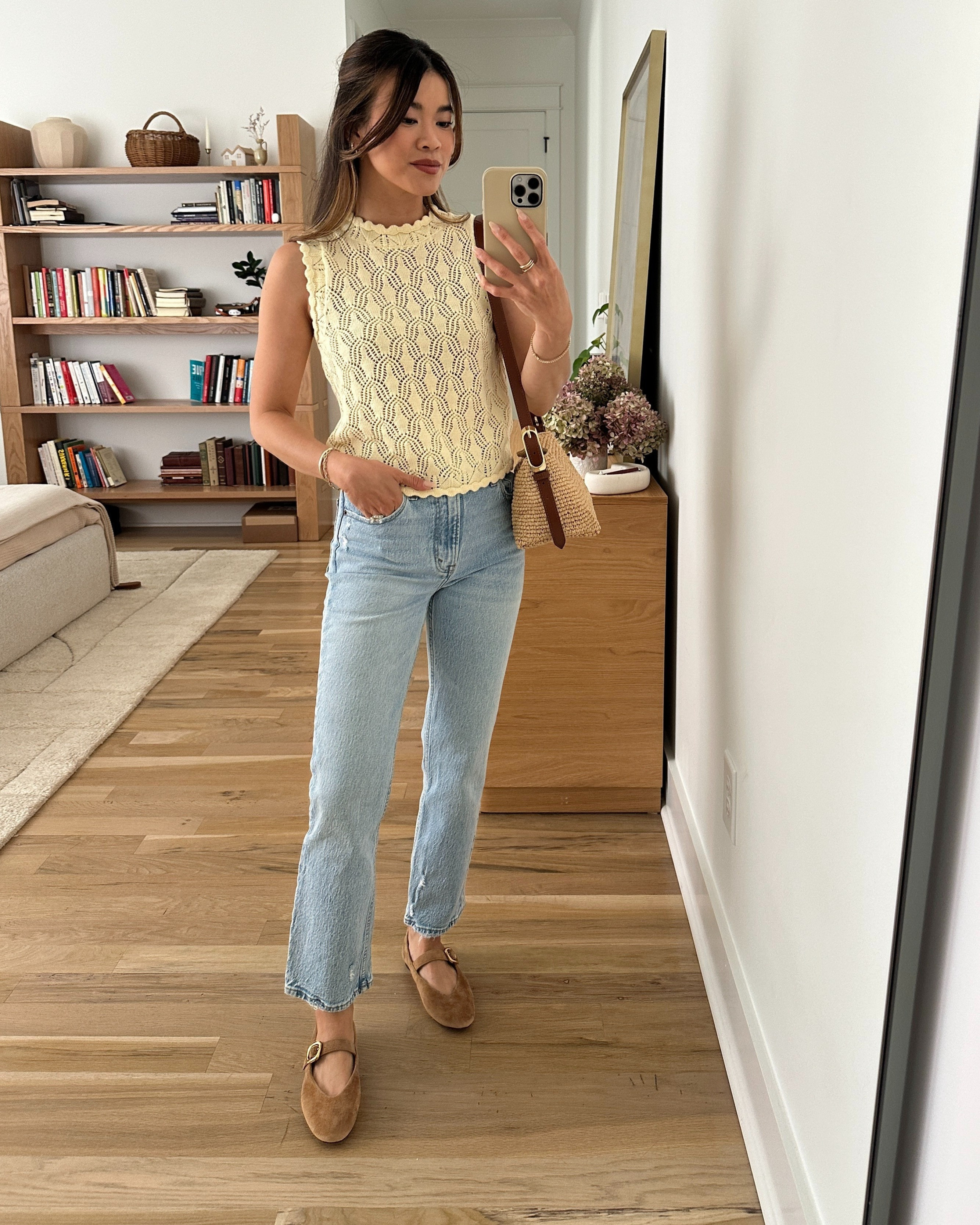 Sizing info:
•yellow tank size 2 
•light wash jeans size 24 extra short 

petite fashion, get dressed with me, outfit inspiration, ootd, nashville outfit, Nashville influencer, petite style, vacation style, casual outfits, mom style, petite pants, spring outfits, spring outfit info, spring pants, spring outfit idea, spring top, spring bag, spring tank, spring shoes, knit tank, spring jeans, jeans, denim, lightwash jeans, abercrombie jeans  

 @abercrombie 
@SEZANE 

#LTKootd #LTKPetite #LTKmomlife
