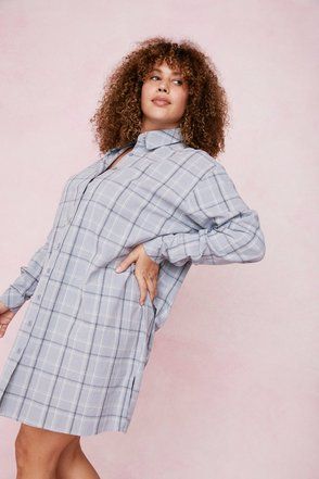 Tongue in Check Plus Shirt Dress | NastyGal (US & CA)