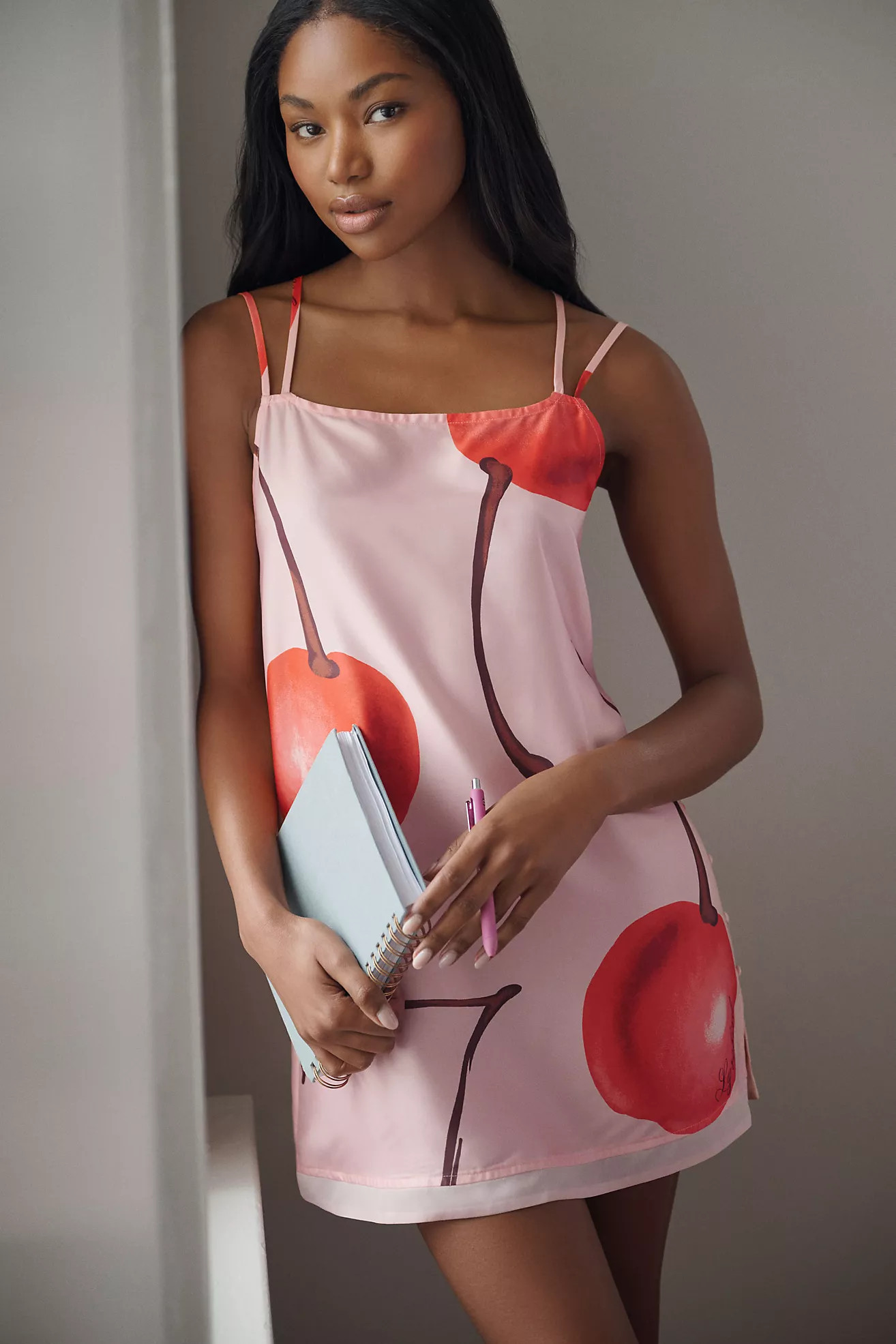 By Anthropologie Silky Mini Shift Dress | Anthropologie (US)