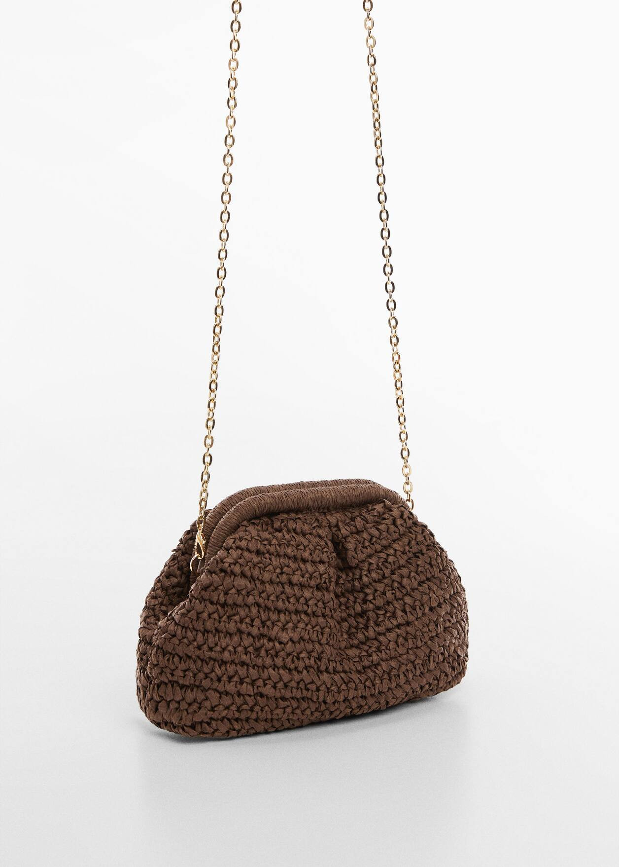 Rattan clutch bag -  Women | Mango USA | MANGO (US)