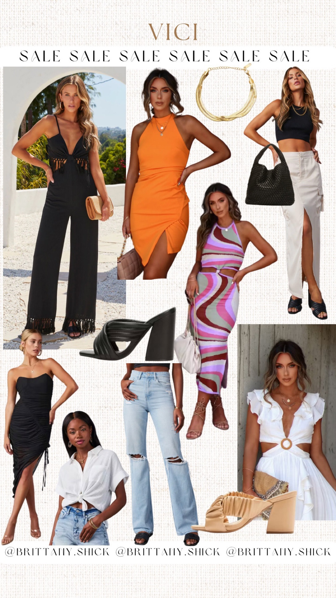 Vici 30% off Sale Code SUMMER30
Dresses necklaces shoes handbags rompers jumpsuits 

#LTKtravel #LTKsalealert #LTKunder50