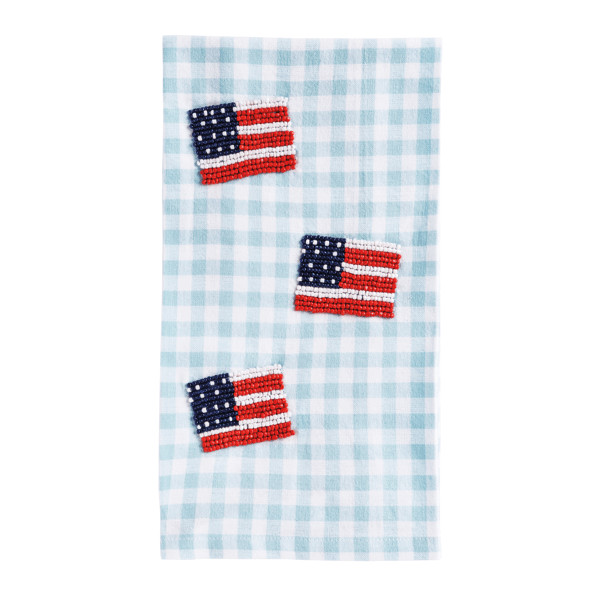 Flag Beaded Americana Towel | Mud Pie
