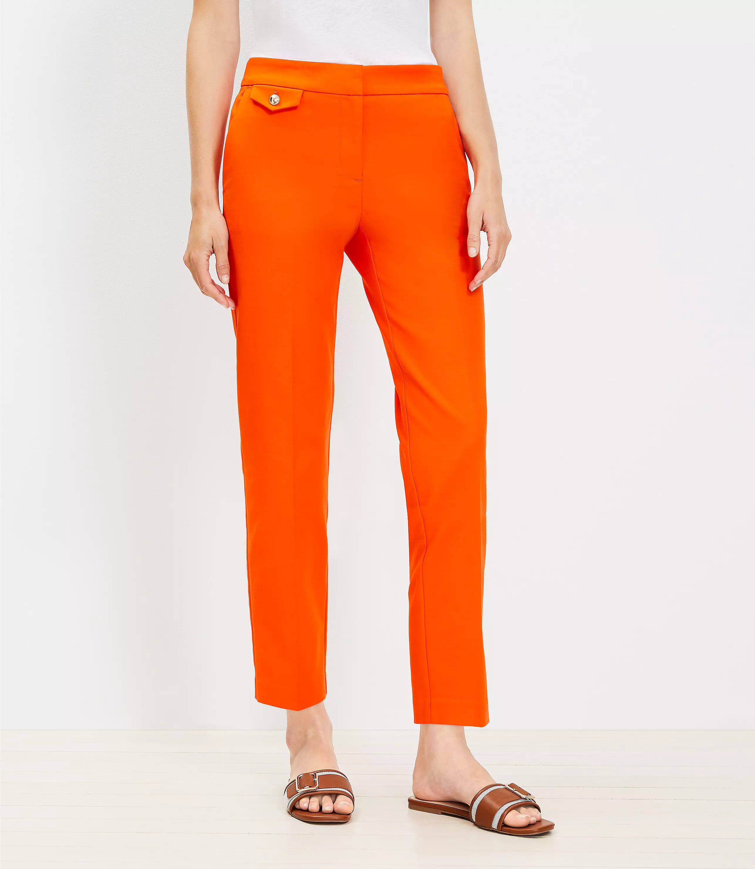 Coin Pocket Riviera Slim Pants in Doubleweave | LOFT