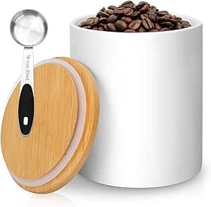 Lareina Ceramic Functional Food Storage Jar, 54 FL OZ (1587 ml) Utensil Large Food Canister with ... | Amazon (US)