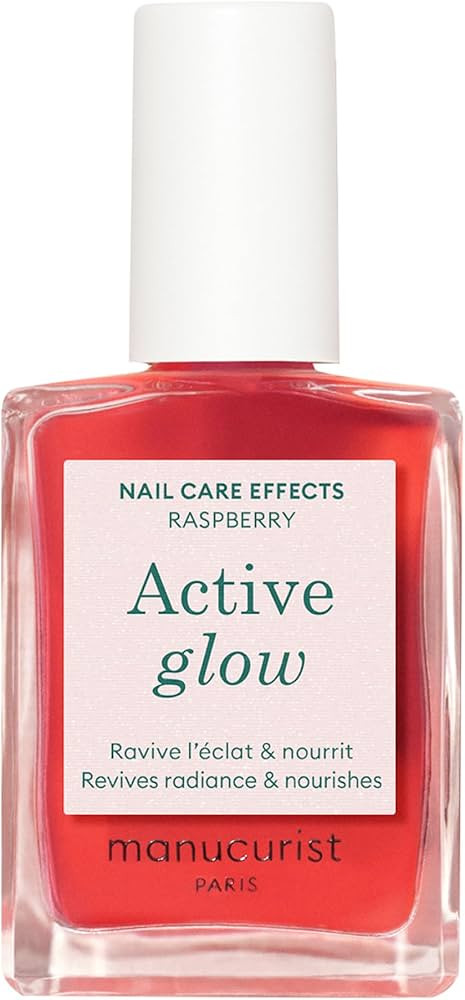 Manucurist Active Glow Raspberry Nail Polish & Care - Ultra-Glowy 2 in 1 Nail Concealer & Care - ... | Amazon (US)