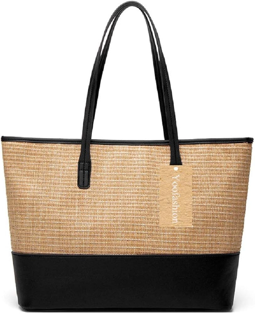 Yoofashion Straw Tote Bag for Women Shoulder Bag Summer Beach Bag Girls Fashion Top Handle Handba... | Amazon (US)