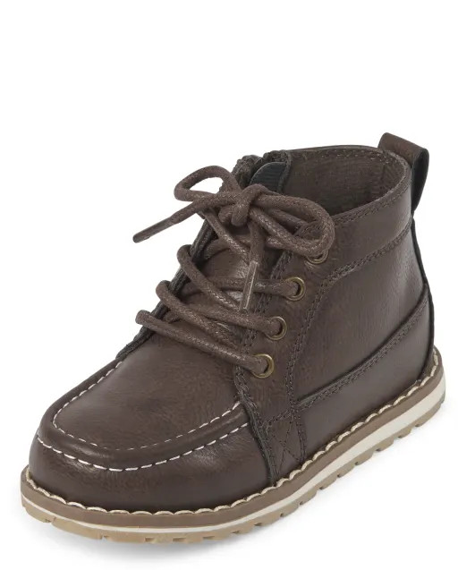 Toddler Boys Lace Up Mid Top Boots | The Children's Place  - BROWN | The Children's Place