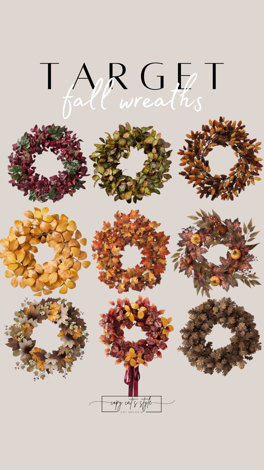 Target fall wreaths are the perfect autumn home accent.