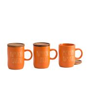 3pk Pumpkin Perfect Mug Set | TJ Maxx