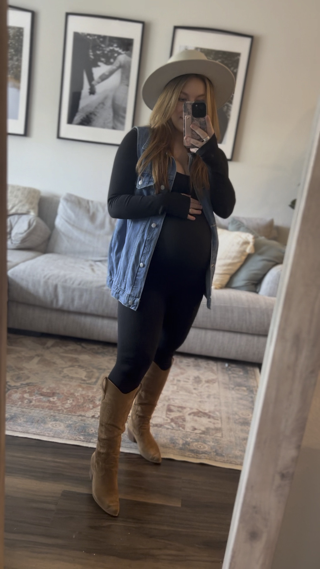 Maternity OOTD - OOTD - Maternity - Amazon Jumpsuit - Maternity Jumpsuit - Amazon Denim Vest - Cowboy Boots - Maternity Fashion 

#LTKstyletip #LTKshoecrush #LTKbump
