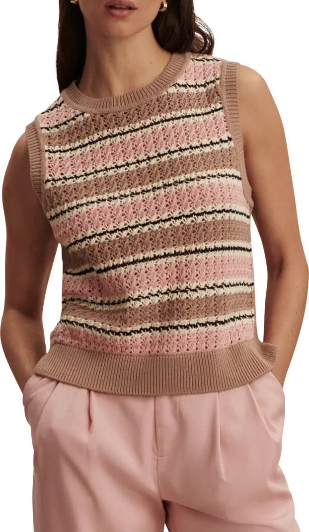 Deeley Stripe Sleeveless Sweater | Nordstrom
