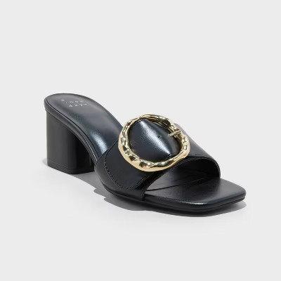 Women's Diana Buckle Mule Heels - A New Day™ | Target