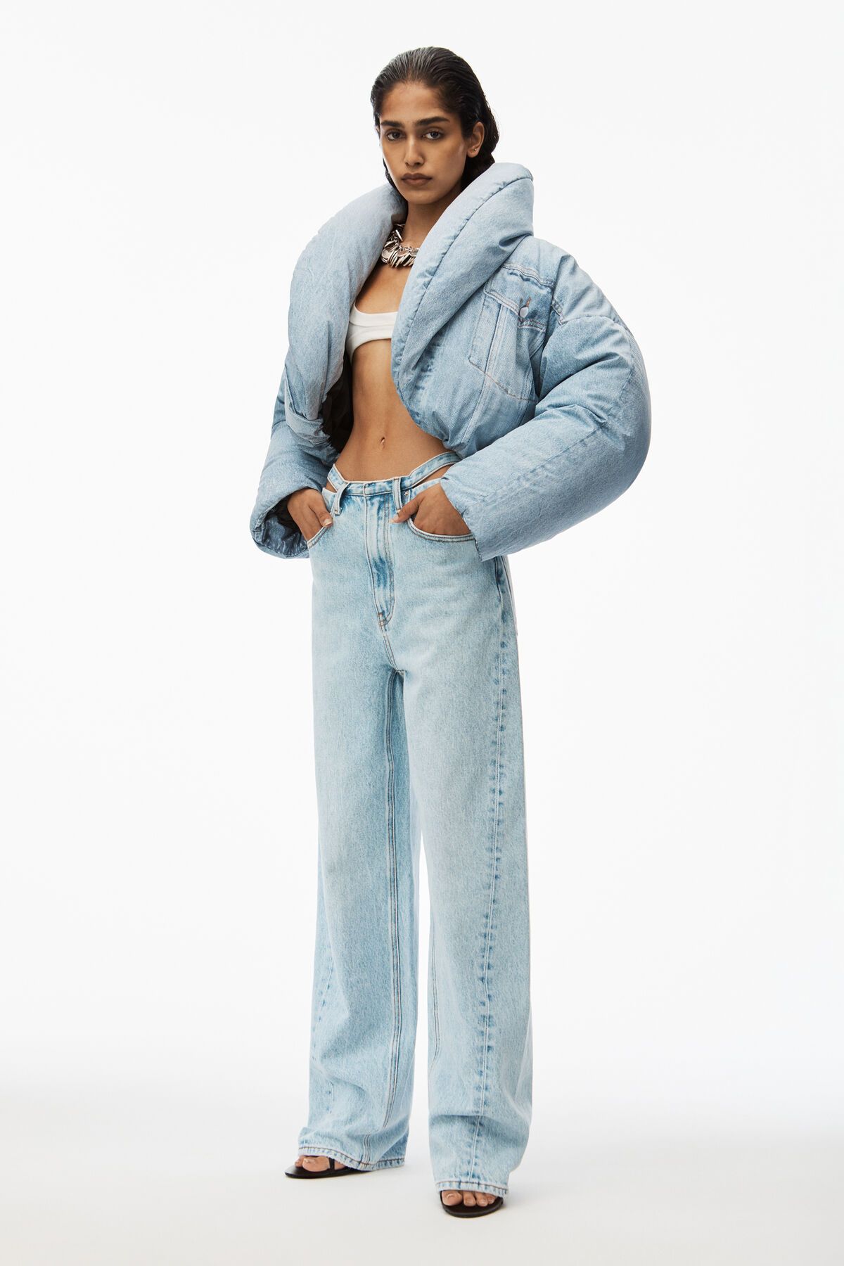 balloon denim jean with detached waistband | Alexander Wang APAC