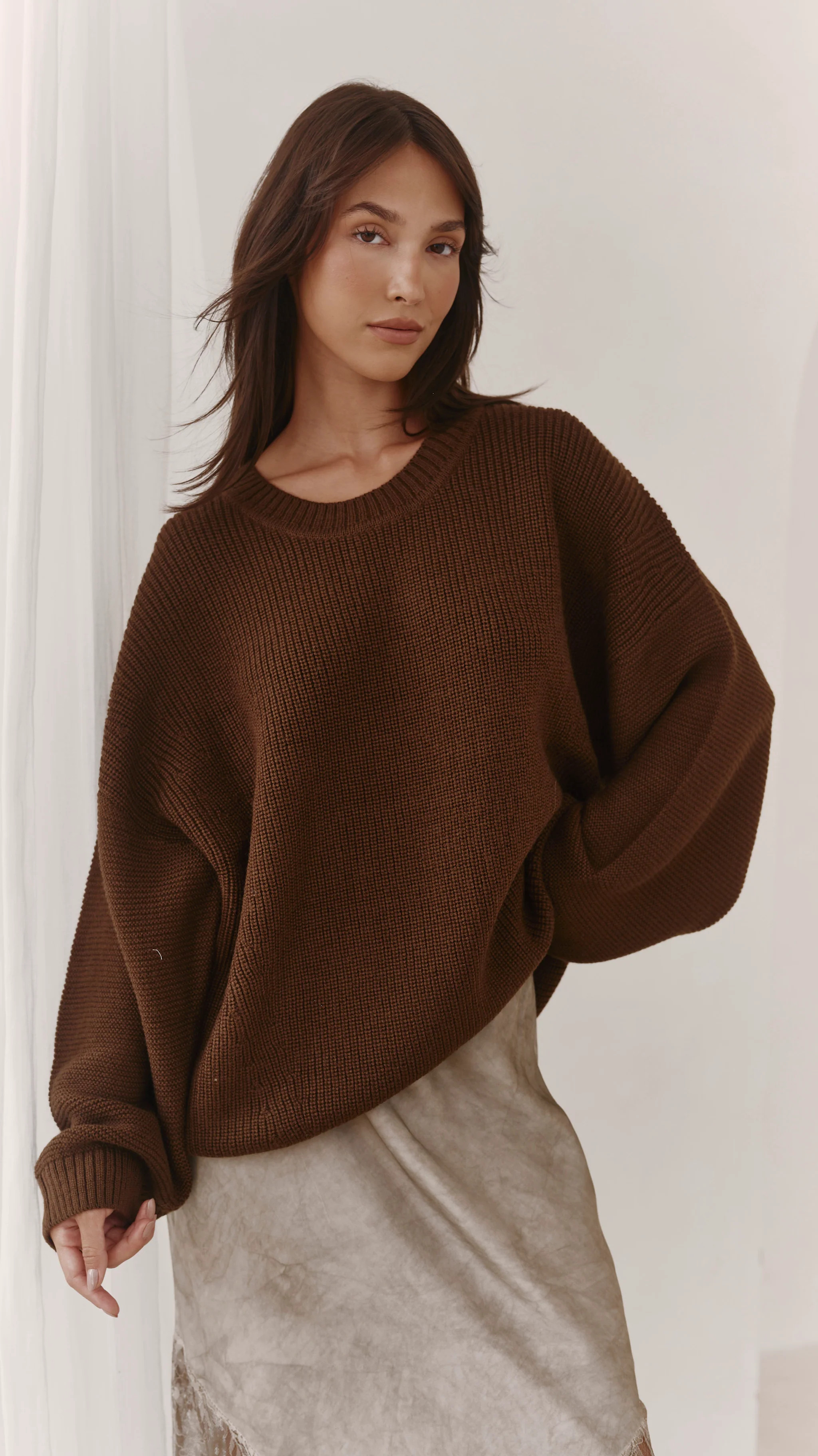 Tansy Sweater - Chocolate | Charli