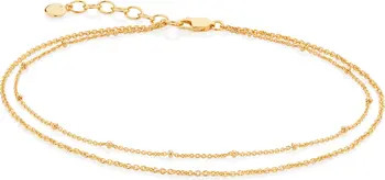 Beaded Double Strand Anklet | Nordstrom