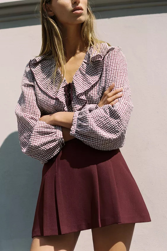 CULOTTES WITH PLEATED DETAIL | Zara UK