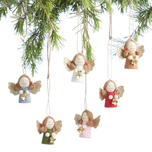 Nordic Angel Kid Boxed Ornaments 6 Pack by World Market | World Market