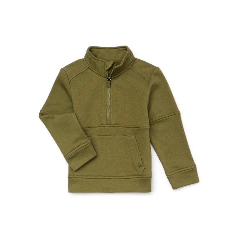 Wonder Nation Toddler Boy Quarter Zip Pullover, Sizes 12M-5T | Walmart (US)