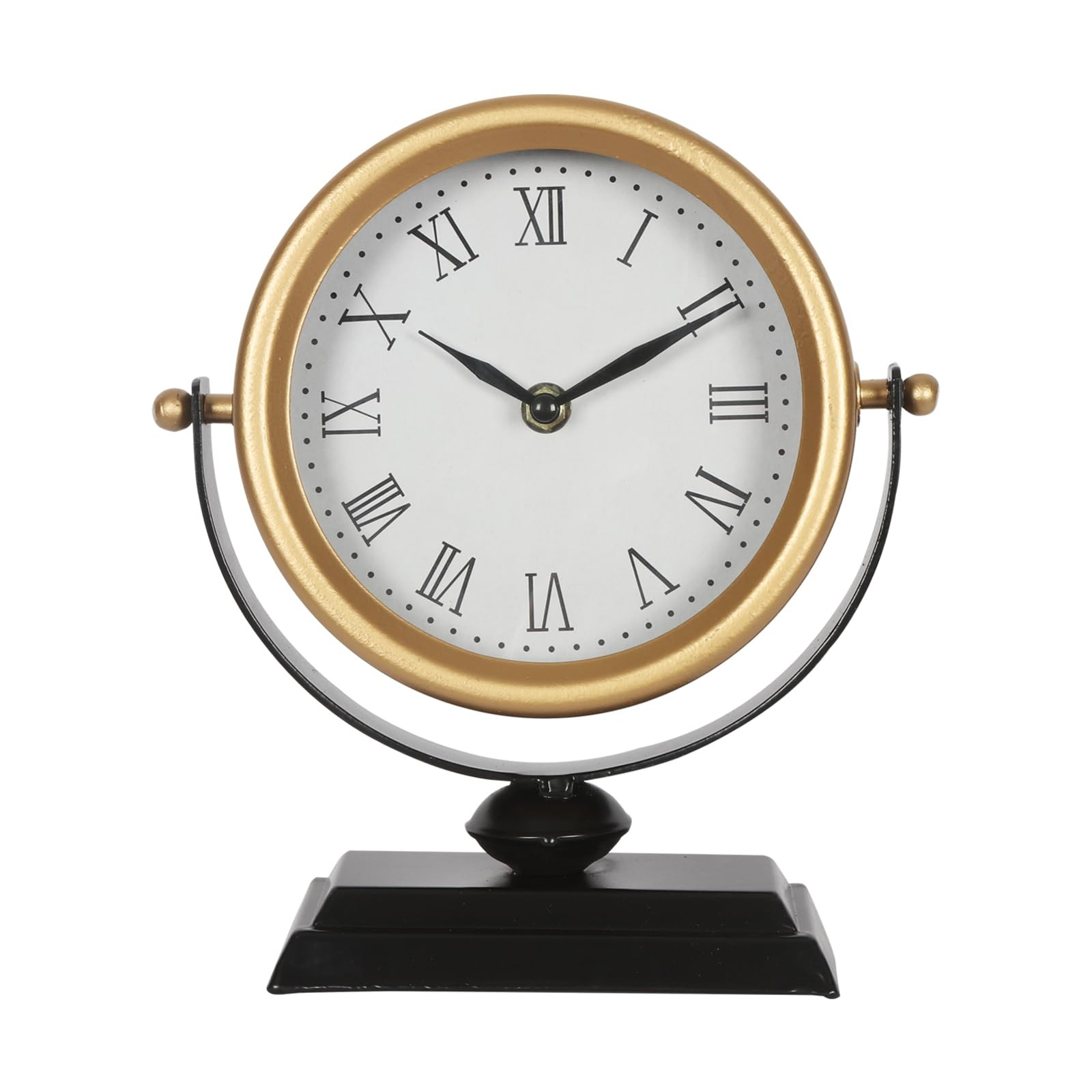 Desk Clock - Classic Vintage Clock and Decorative Shelf Decor,Silent Non-Ticking Clock with Distr... | Amazon (US)
