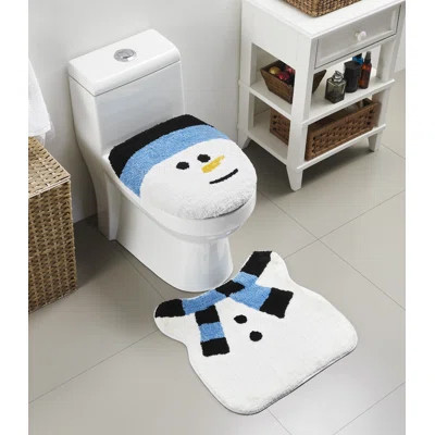Christmas Snowman 2Pc. Bath Rug Set | Wayfair North America