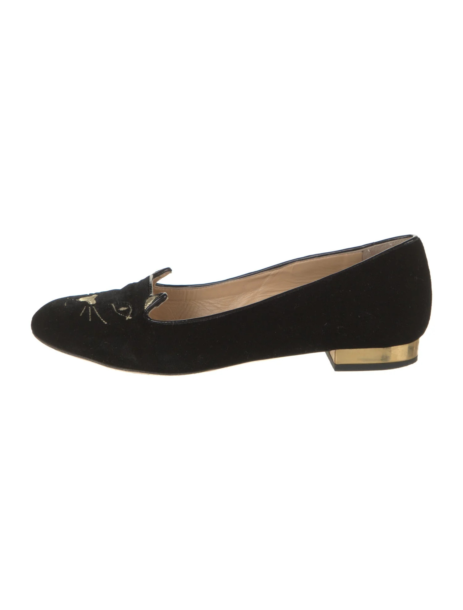 Velvet Embroidered Accent Loafers | The RealReal